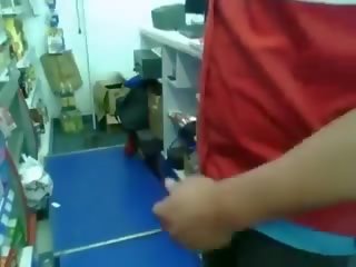 Behind the counter at gas station blowjob film
